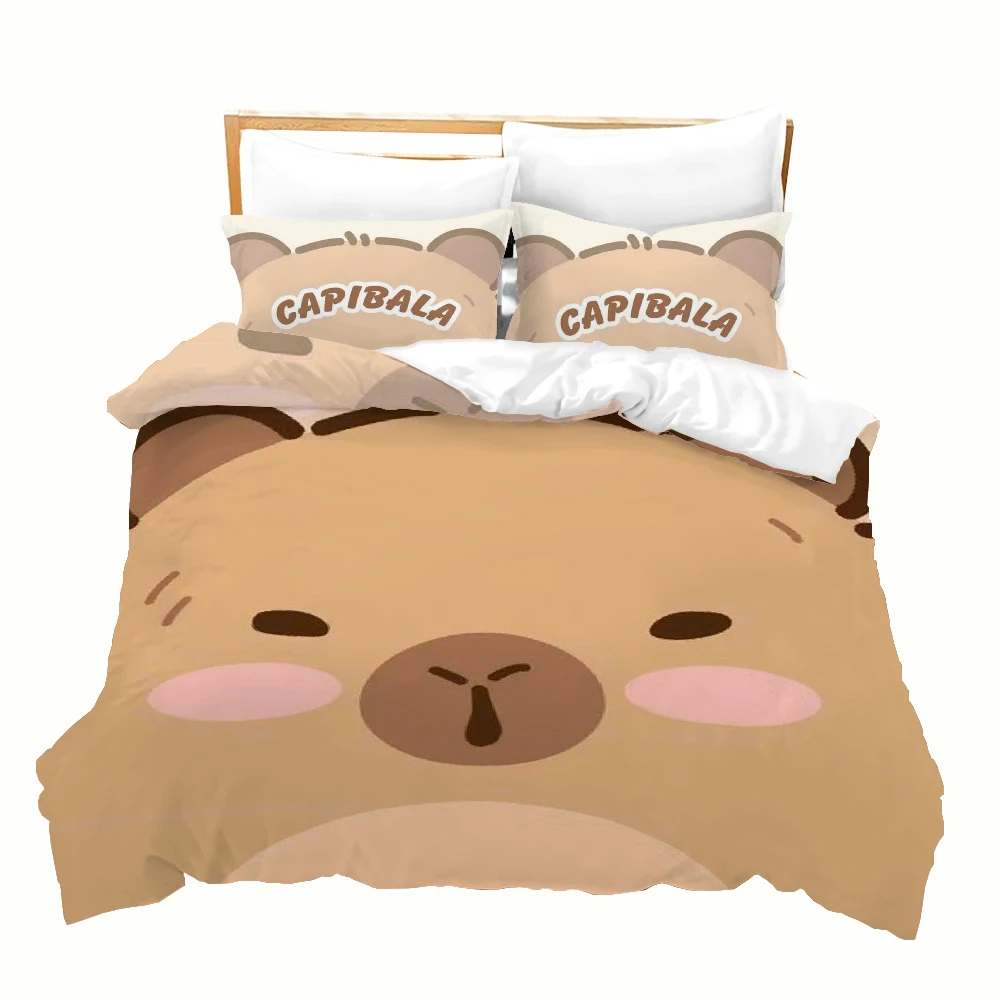 Animal Capybara Cover Double Comforter Bedding Sets Bedding Set Duvet Cover Queen Comforter Set Quilt Pillowcase Quilt Cover Set