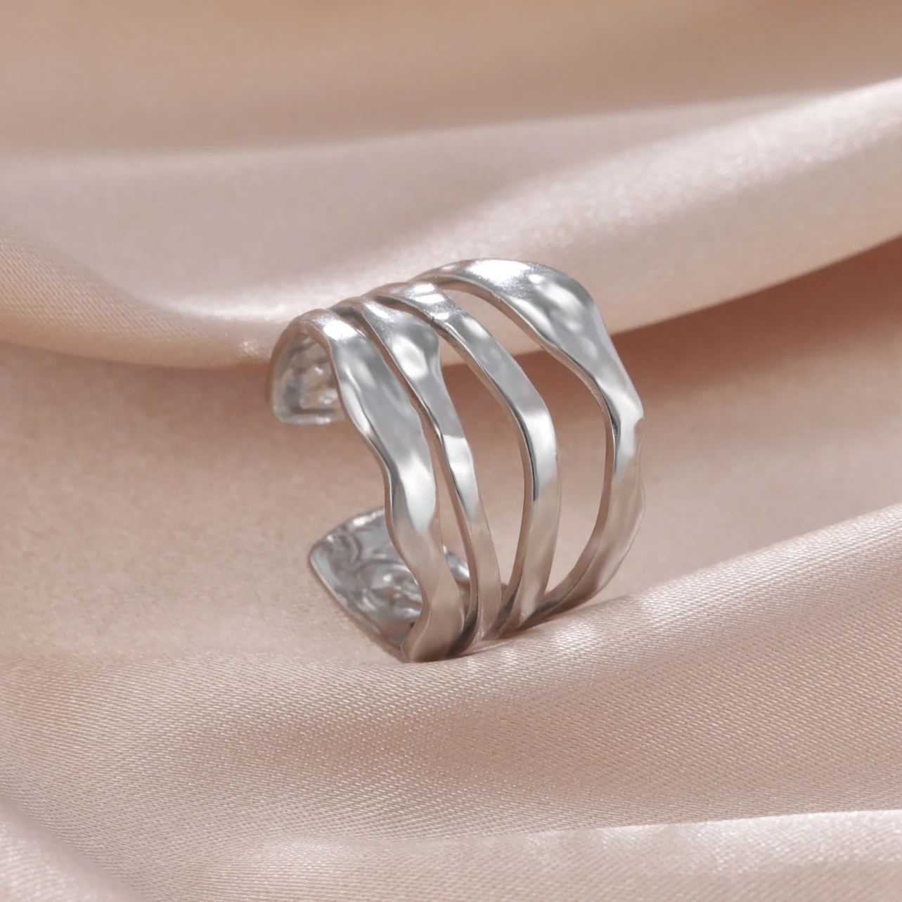 Skyrim Edelstahl Frauen Ringe Geometrische Herz Ästhetische Einstellbare Offene Finger Ring Fashion Party Schmuck Geschenke Großhandel – Detail 16