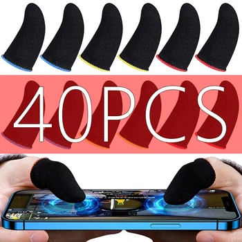 40 stücke Handy-Spiel Fingertip Handschuhe Schweiß Anti-slip Touchscreen Finger Hülse Atmungs Gaming Fingertip Abdeckung Für Gamer