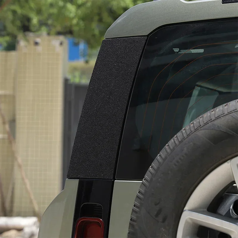 

PVC Black Car Tailgate Center Column Trim Sticker Car Accessories For Land Rover Defender 90 110 130 2020-2024