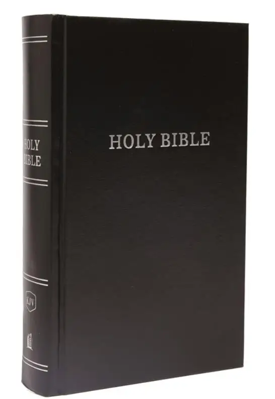 Black Hardcover KJV Pew Bible - Red Letter Edition, Elegant Design & Durable Quality