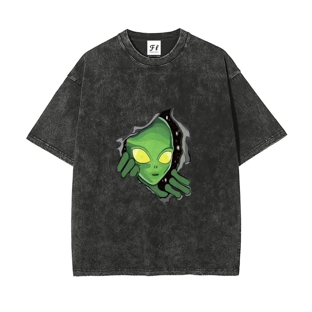 Men's Oversized Drop Shoulder Washed Cotton T-Shirt Trendy Streetwear Look Comfortable Baggy Fit Unisex Style