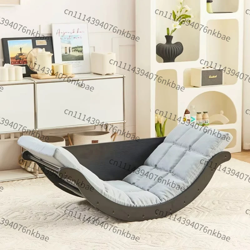 Multifunctional Lazy Sofa Rocking Chair, Single Recliner Leisure Chair, Ins Style Sofa Chair for Balcony & Study Room