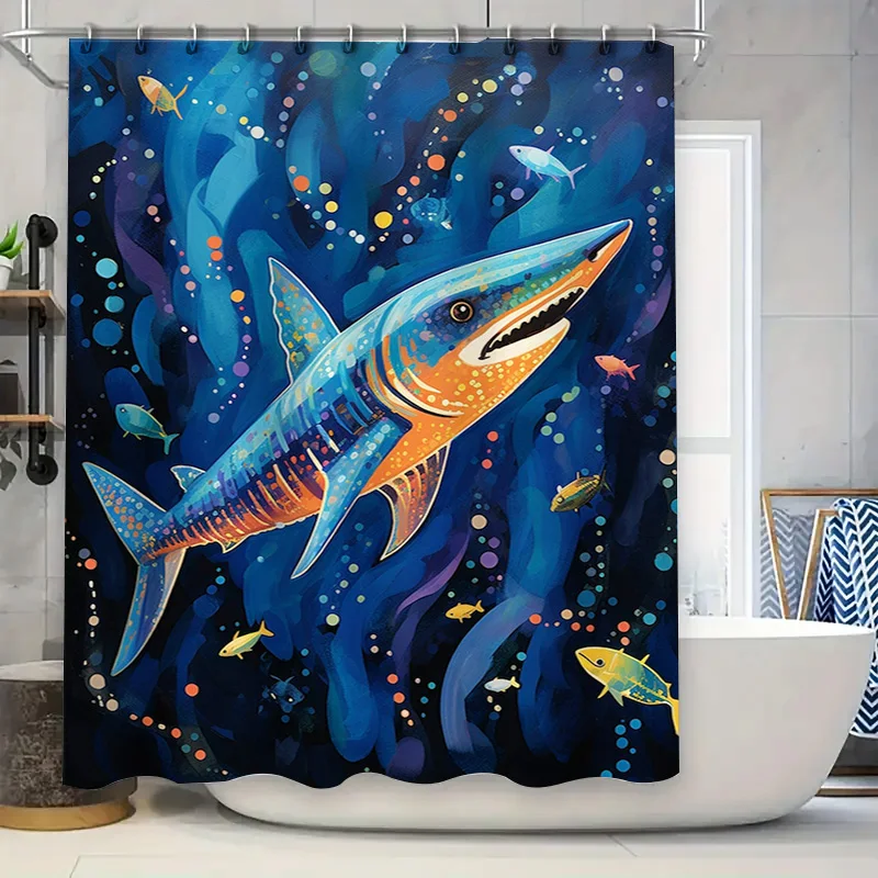 

Занавеска для душа Underwater World Decor с красочной рыбой, современная подкладка для ванной комнаты, водонепроницаемая ткань, доступна в различных размерах для