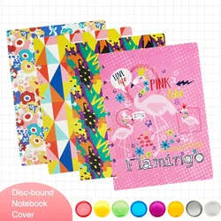 Fromthenon Flamingo Discbound Notebooks Covers Dics Ring Mushroom Hole Notebook Cover Planner Accessories Office Stationery