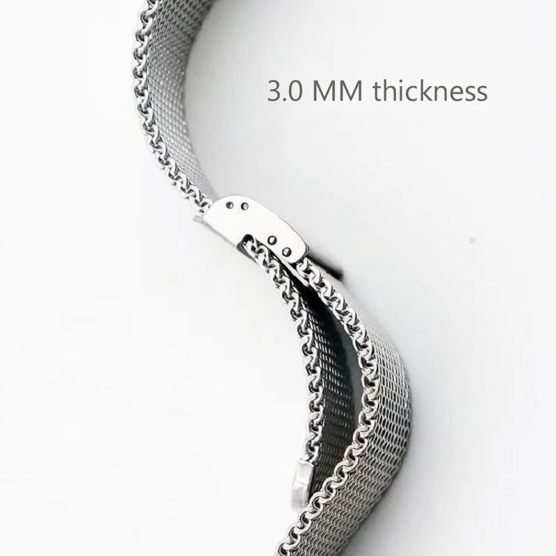 High Quality Milanese mesh Watch band 18mm  20mm 22mm 24mm Thickness 3.0mm factory outlet for drop shipping