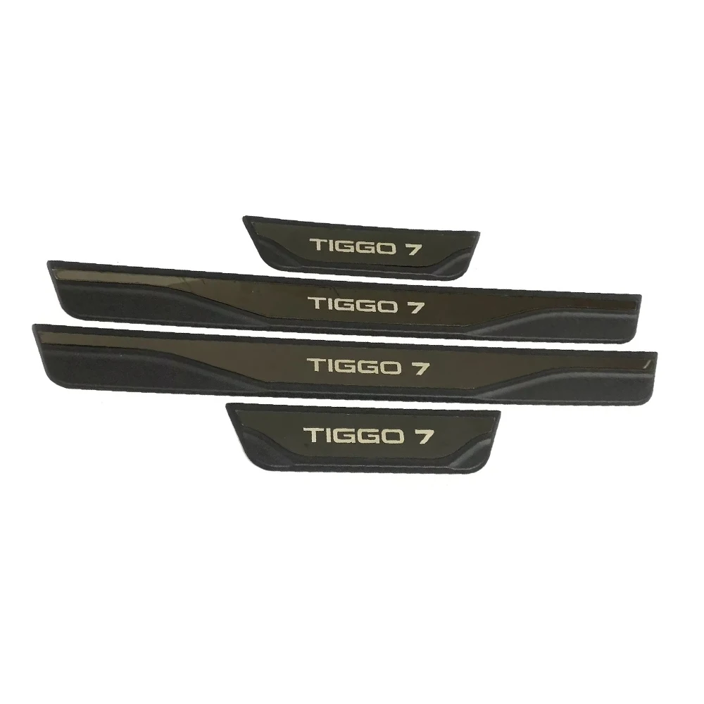 Car Door Sill Threshold Pedal For Tiggo 7 Auto Scuff Plate Protector Styling Trim Strip Stickers Accessories 2023 2024