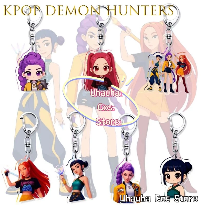 

{Uhauha Cos}Akpop Demon Hunter Zoey Косплей Костюм Акриловый брелок Lumi Mira Аниме Товары Рюкзак Очарование Хэллоуин