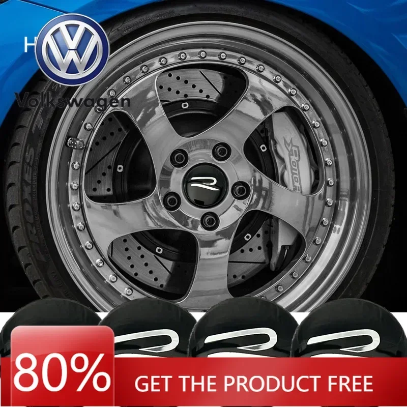 

For VW Volkswagen Jetta MK5 Golf Car R Emblem Wheel Center Hub Cap Sticker Accessories For Volkswagen VW R-line GTI Polo Golf To