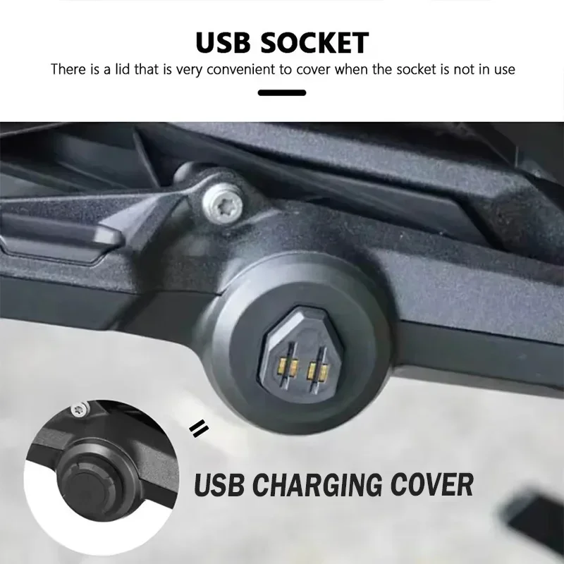 LIEI New USB charging cover For BMW R1300GS 2023- R1300GS ADV R 1300GSA 2024 2025 Motorcycle Rear Box saddlebag USB waterproof c