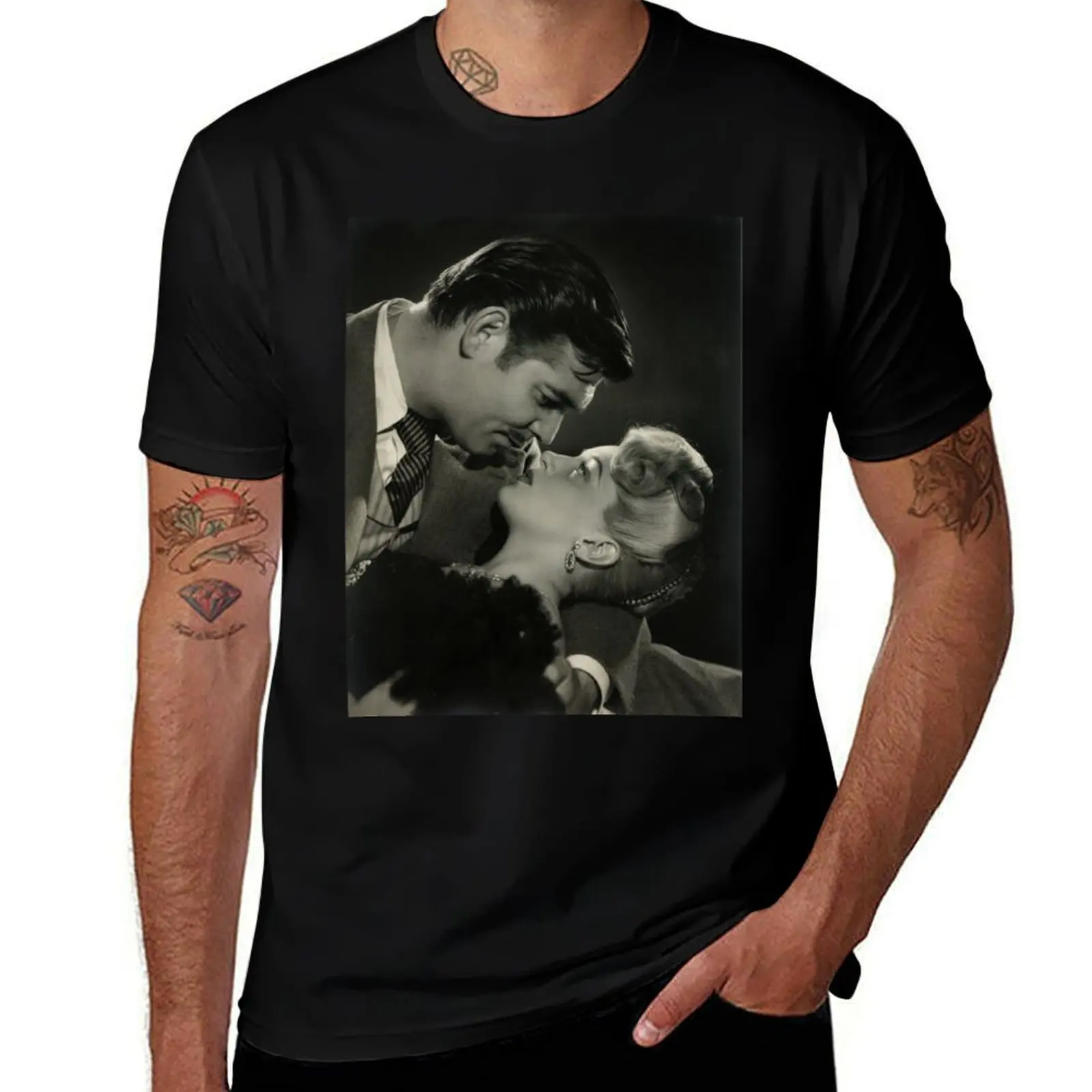

Lana Turner and Clark Gable T-Shirt t shirt for man t shirts for man graphic funny anime t shirts oversize T-Shirt