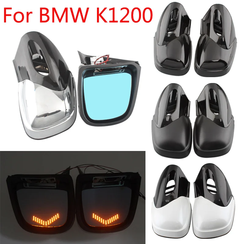 Motorcycle LED Amber Turn Signal Light Rearview Side Mirrors For BMW K1200 K1200LT K1200M K1200 LT / M K 1200 M / LT 1999-2008