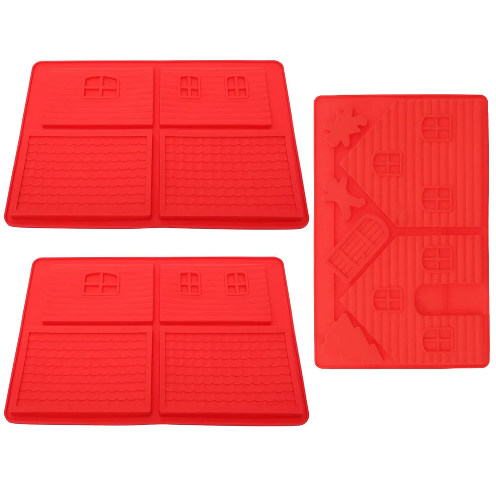 

3Pcs Silicone Xmas Cake Mold Shape Baking Molds Reusable Christmas Tart Cupcake Mould DIY Handicraft