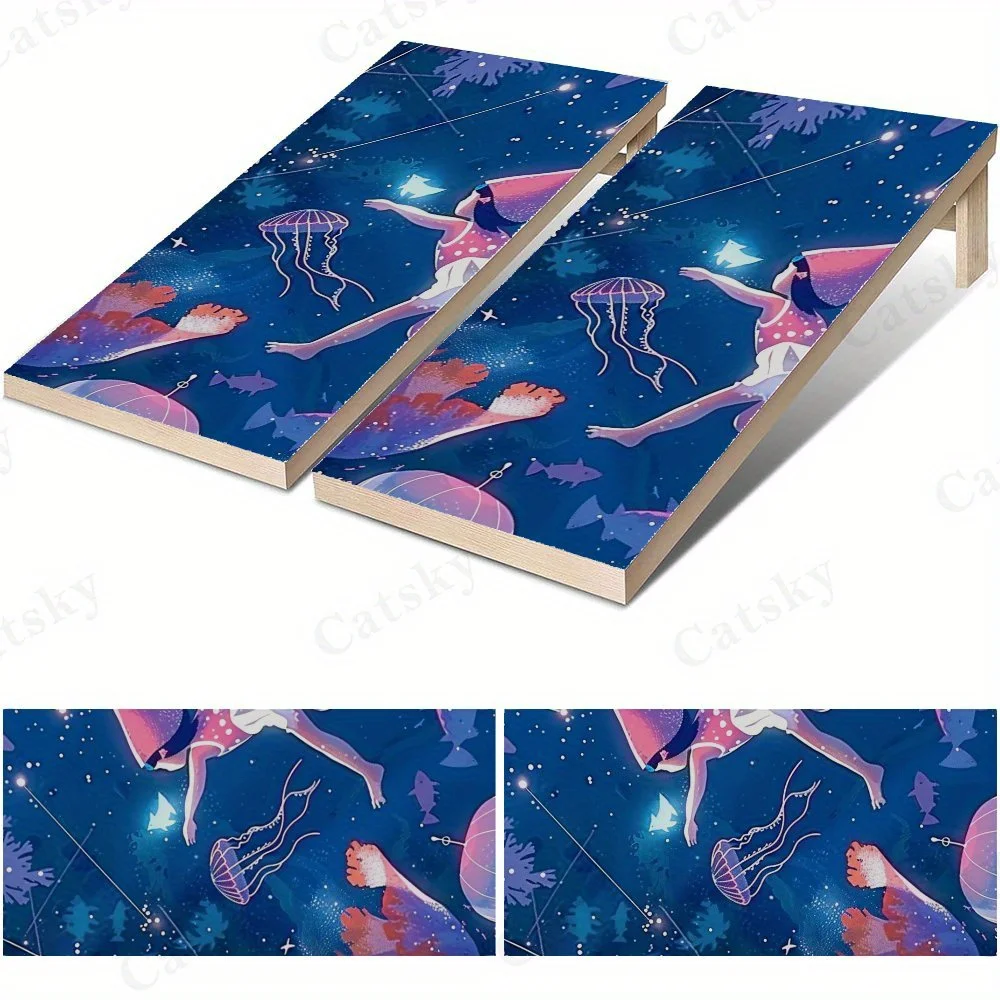 Girl Exploring Ocean   Sandbag Board Sticker.This sandbag board sticker is made from high-quality materials, offering excellent