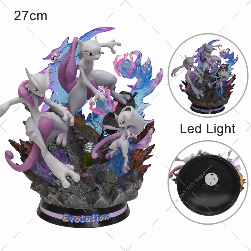 ポケモンアニメフィギュア,LEDライト付きPVCおもちゃ,特殊効果