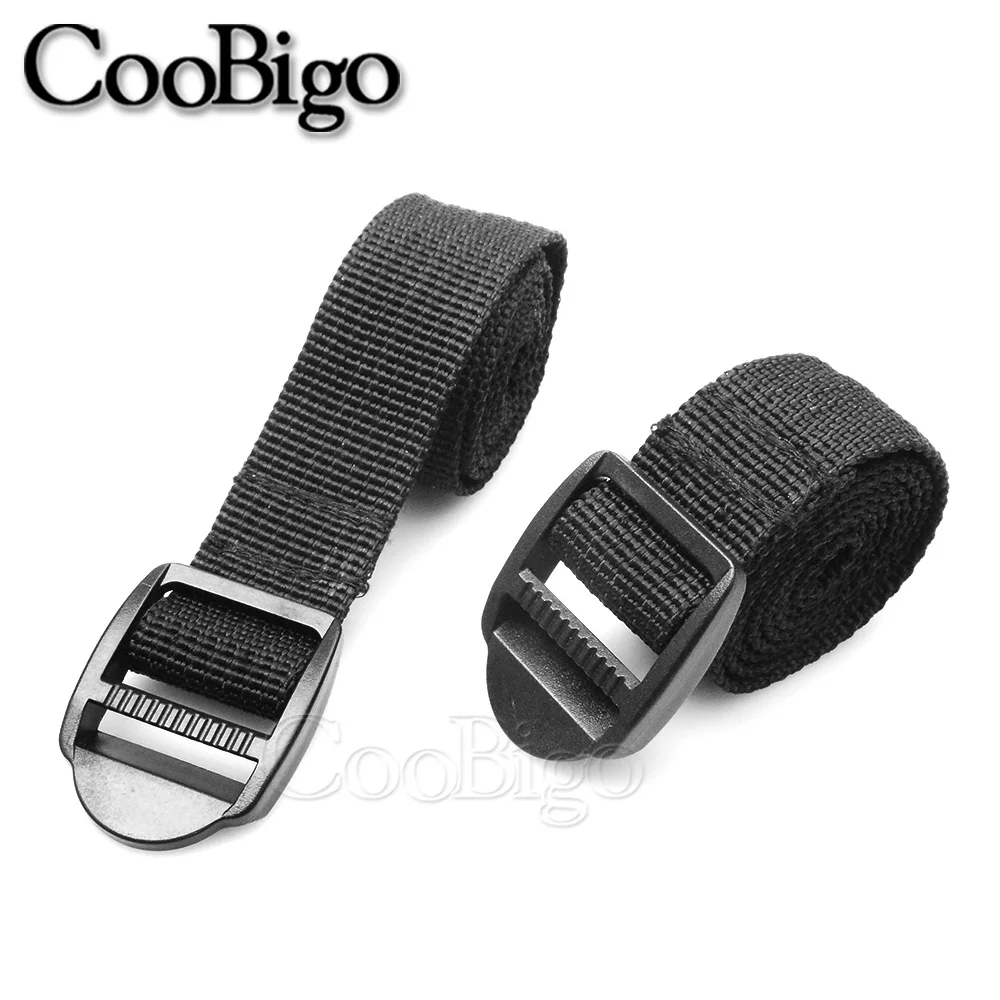 2Pcs Webbing Cargo Tie Straps Ladder Lock Buckle Adjustable Luggage Belt Outdoor Camping Tent Sleeping Bag Yoga Mats Accessories