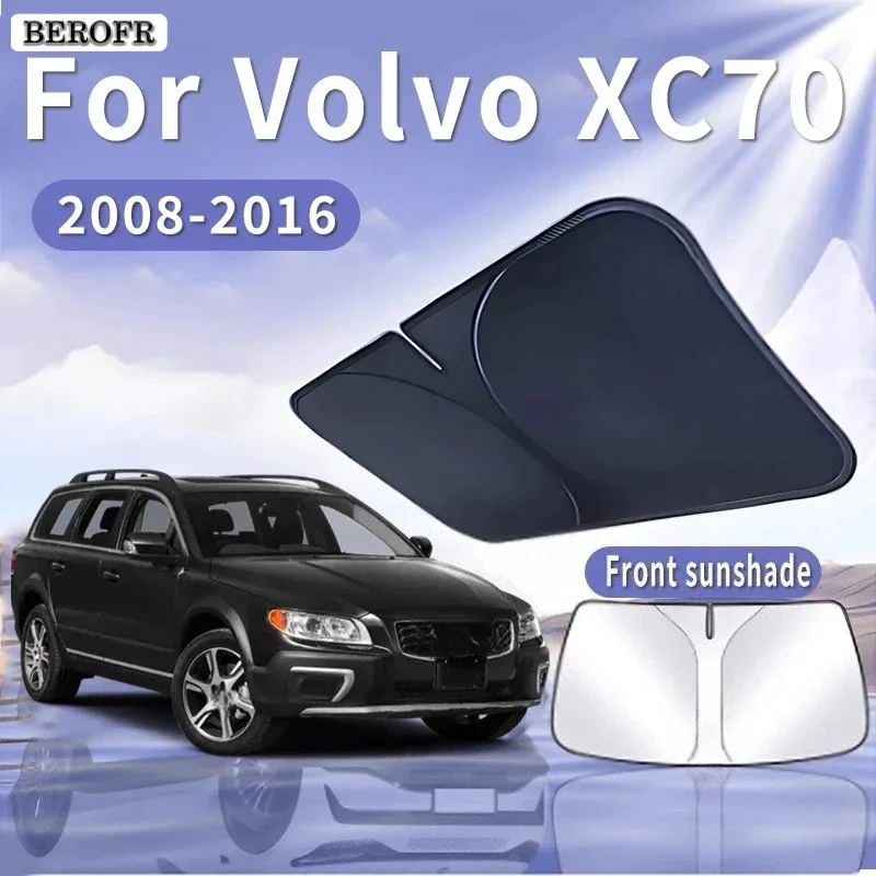 For Volvo XC70 2008~2016 2009 Foldable Car Sun Visor Front Windshield Sunshade Heat Insulation Summer Cooling Auto Accessories