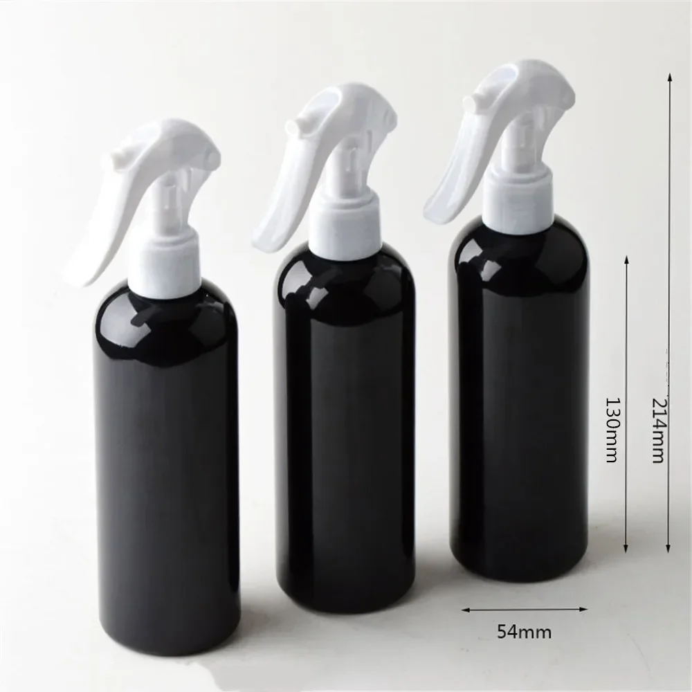 ‌ Frasco de spray de cabeleireiro preto de 300ml - dispensador de névoa recarregável para salão de beleza, pulverizador de água de estilo profissional