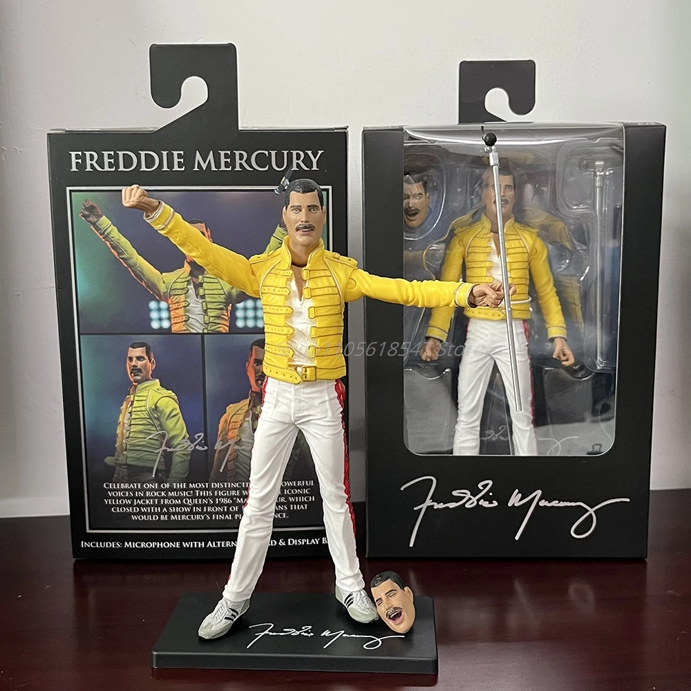 

Mercury Queen Freddie Action Figure Live At Wembley Stadium Figurnies Cartoon Model Gifts Birthday Gift Model Toy