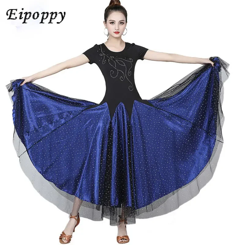 Moderne moderne Tanz kleid langen Rock großen Swing Rock Walzer Tanz Square Dance Kleidung