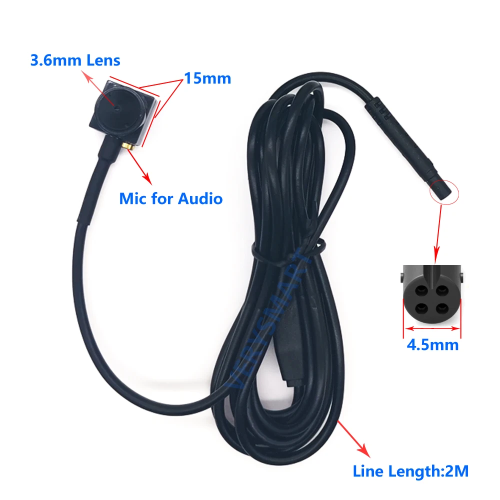 1080P AHD Camera 4 Pin Connector With Audio Small mini 2MP HD Camera for MINI HDC-DVR