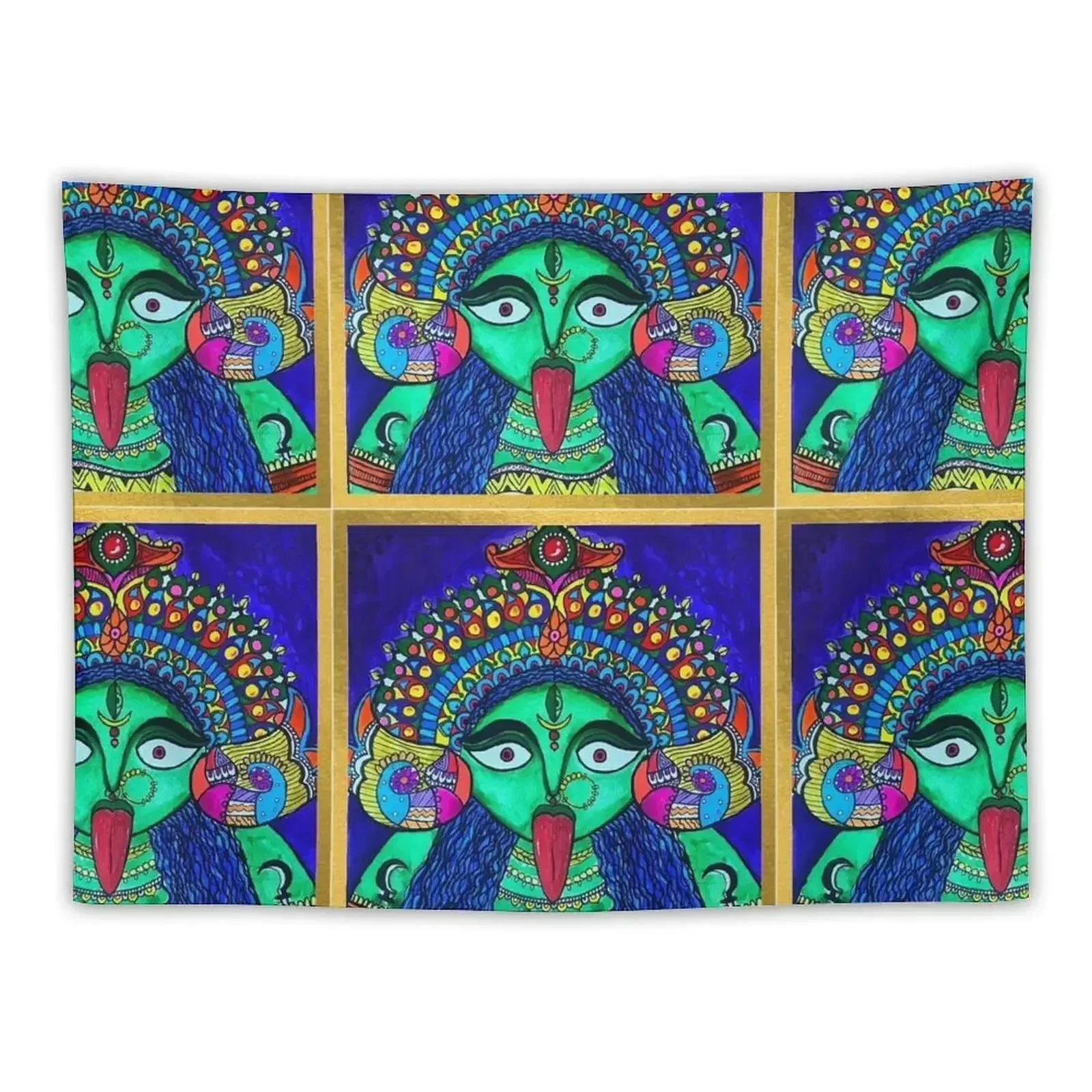 

Goddess Kali Handmade Painting Tapestry Tapete For The Wall Wall Hanging Decor Decoration For Home Tapestry