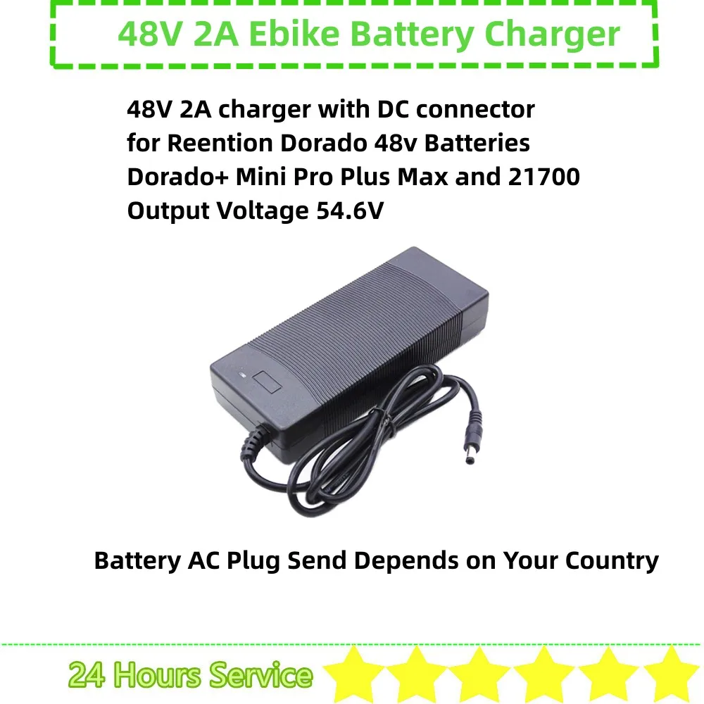 36V 48V 52V Reention Dorado Ebike Battery Charger Dorado Mini Pro Plus Max 21700 Dorado + output 42v 54.6v 58.8v Battery Charger