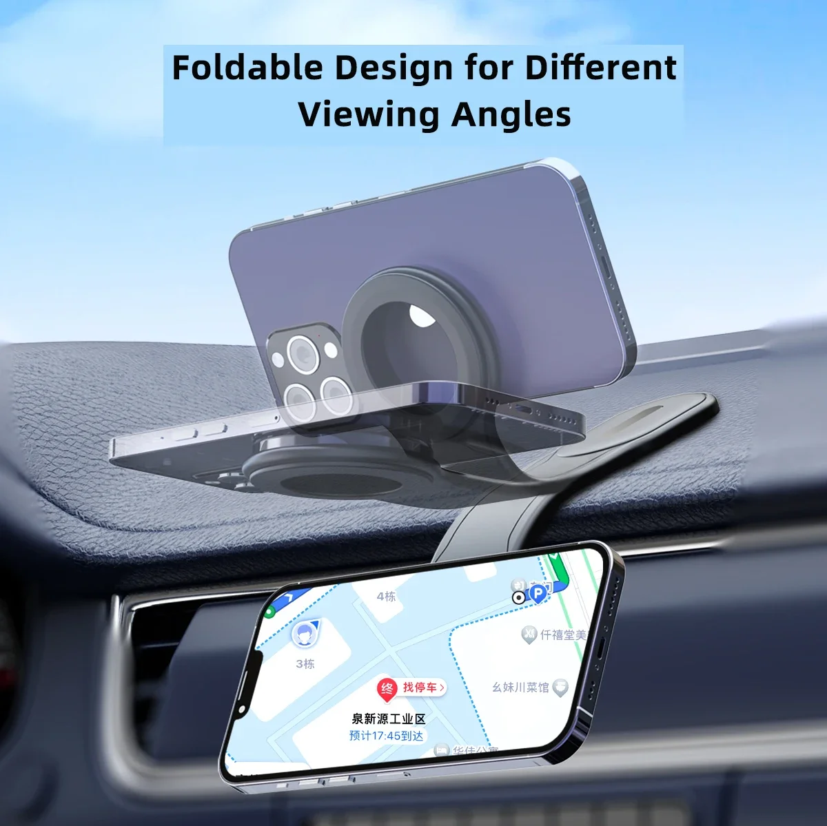 Phone Holder Car Magnetic Mobile Support For The Car Cell Phone Holder For Dashboard Vent Windshield Foldable Cellphone Bracket