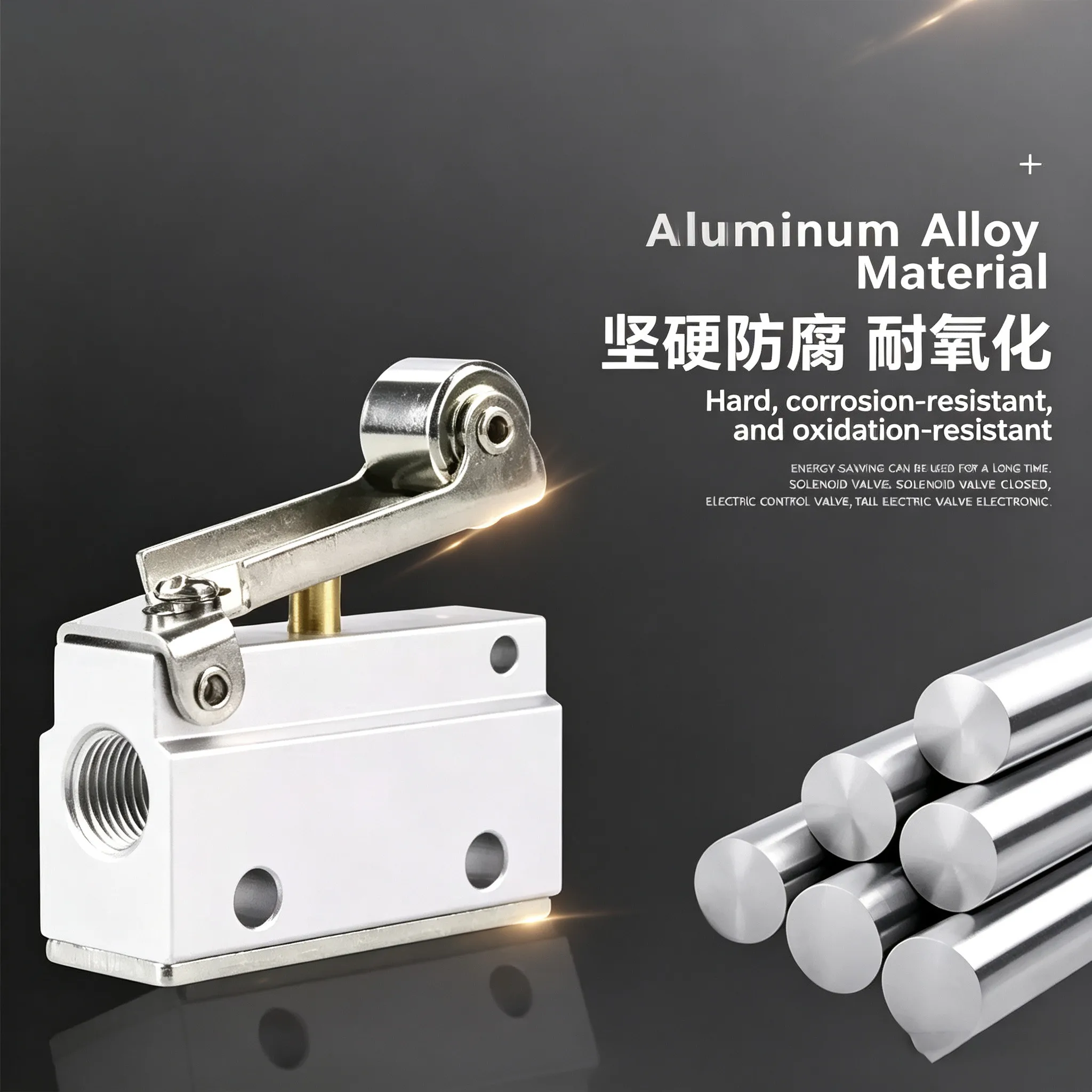  roller‑type normally‑closed mechanical 1‑inlet 1‑outlet pneumatic circuit switch MOV‑02 limit‑travel quick‑exhaust valve