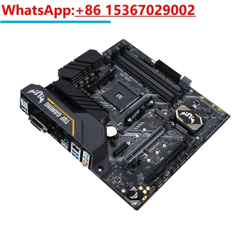 Игровая материнская плата TUF B450M-PRO GAMING AMD B450 mATX со светодиодной подсветкой Aura Sync RGB, поддержка DDR4 4400 МГц, двойной M.2 USB3.1