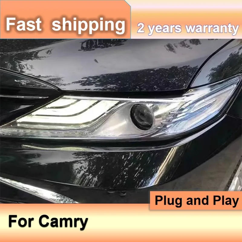 

Car Accessories for Toyota Camry Head Light 2018-2019 Camry XSE Headlights DRL Turn Signal High Beam Projector Lens