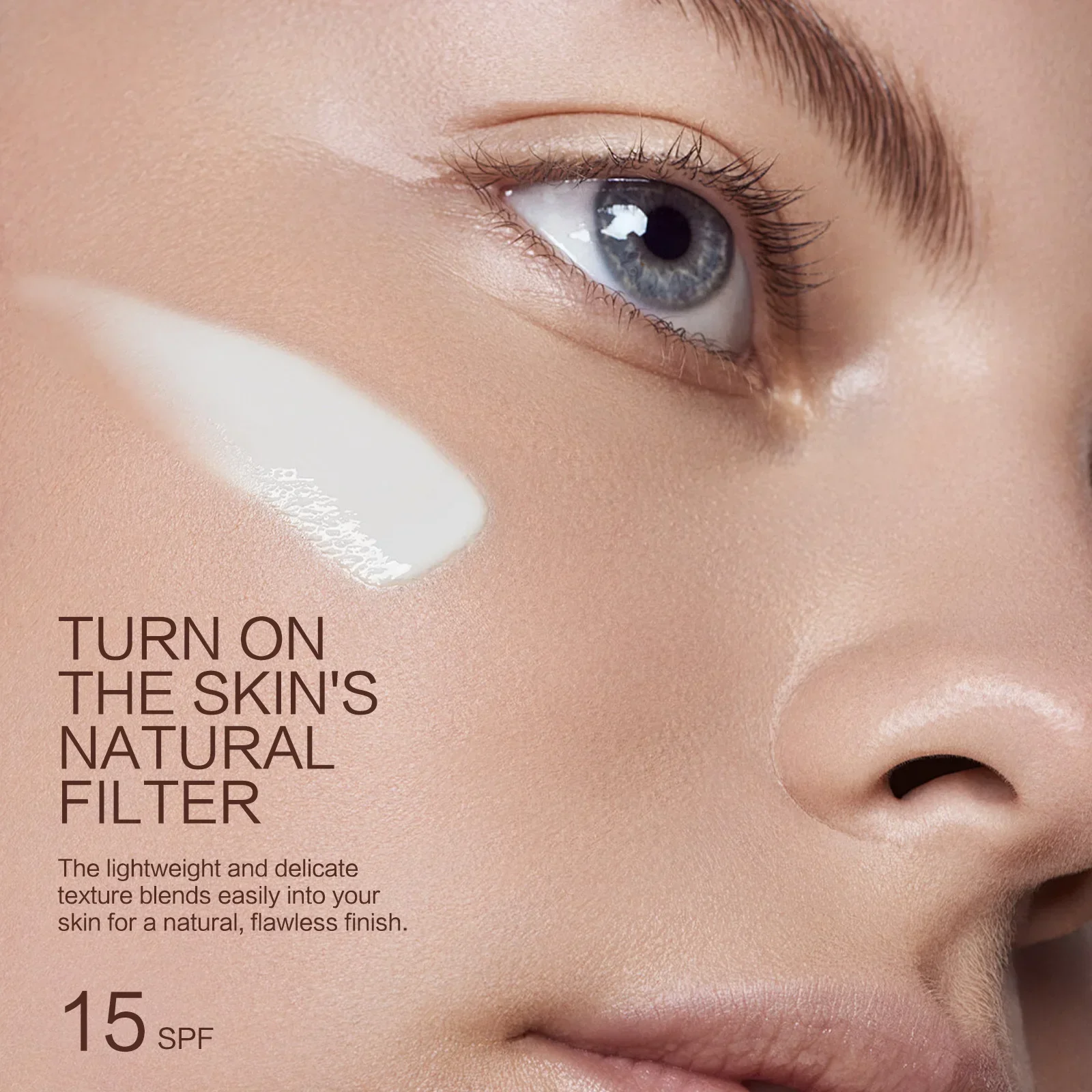 Changing Foundation SPF 15 Lightweight Liquid Makeup for Fair to Medium Skin, Hydrating Natural Coverage with Hyaluronic Acid