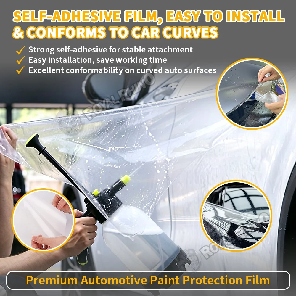 8.5mil TPU PPF Car Wrap Film Auto Paint Protection Cover Gloss Transparent Self-Healing Anti-Scratch Protective Film Stickers