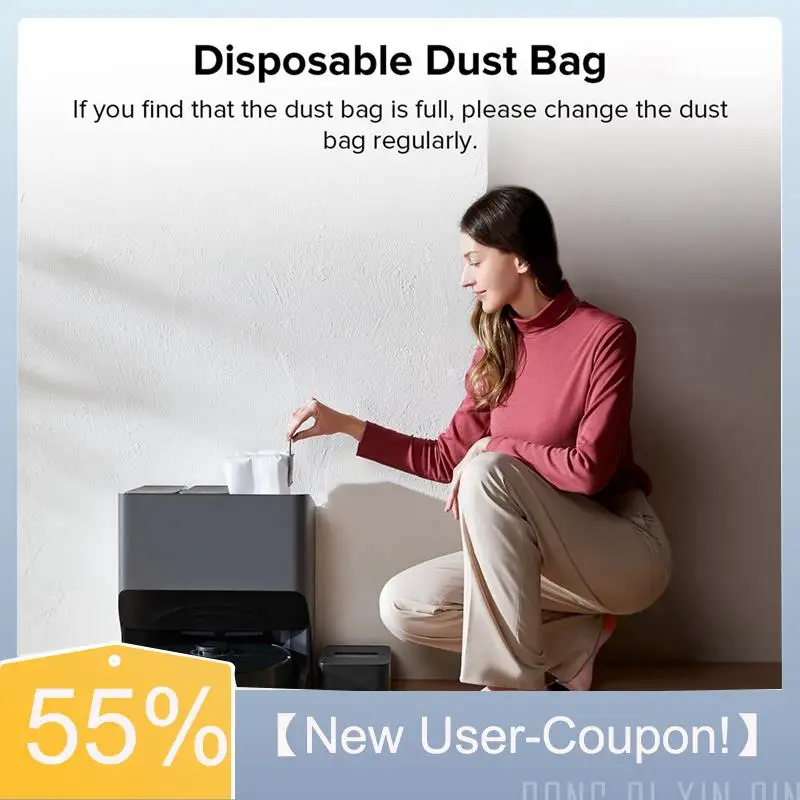 【Fast Delivery】6 Pieces Vacuum Cleaner Dust Bags For Roborock S8 Pro Ultra, S7 Maxv Ultra, S8 Pro Ultra, S8+ Robot Vacuum Cleane
