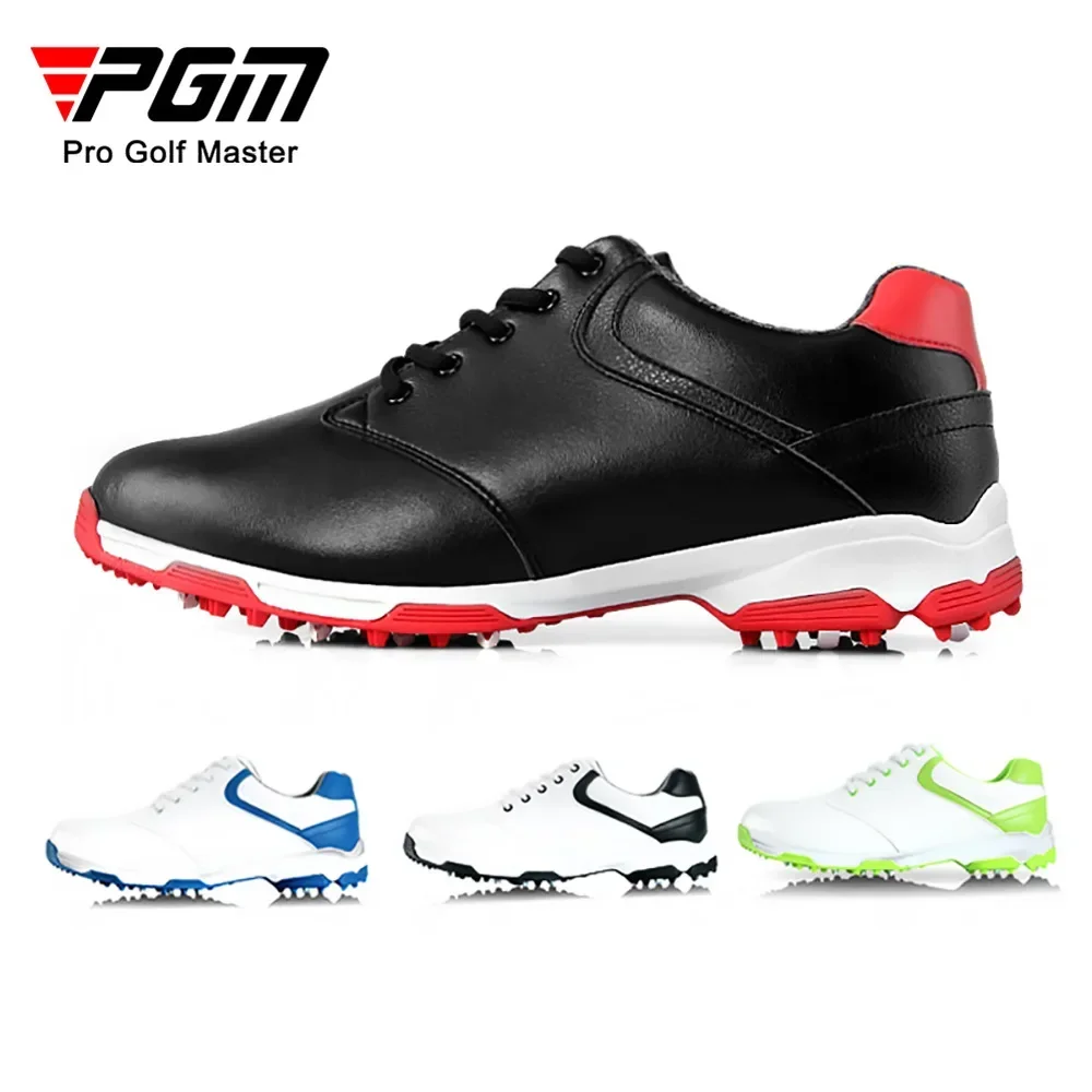 Pgm sapatos de golfe à prova dwaterproof água dos homens confortáveis tênis de golfe ao ar livre calçados de caminhada anti deslizamento tênis atlético xz051