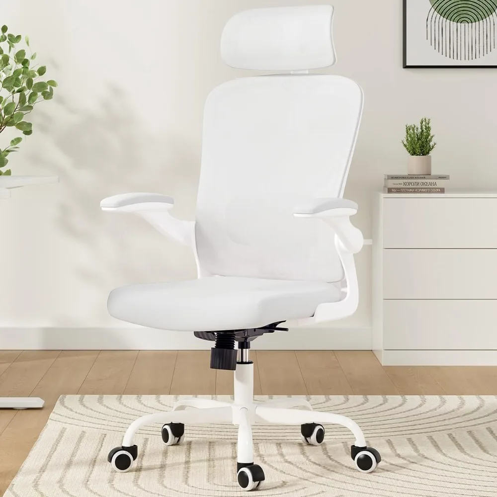 

Ergonomic Office Chair,Home Office Desk Chair with Adjustable Lumbar Support and Flip-up Armrests,Comfy Computer Desk Chairs