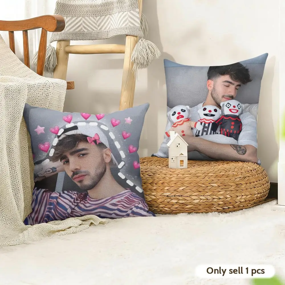 Internet Celebrity Fede V-Vigevani Cushion Cover Natural Linen Organic Fabric Double-Sided Printing Room Sofa Decor Pillow Case
