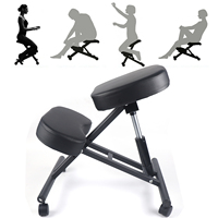 Adjustable Ergonomic Kneeling Chair with Wheels, Movable and Fixable Kneeling Posture Chair for Home and Office 69*47*12cm