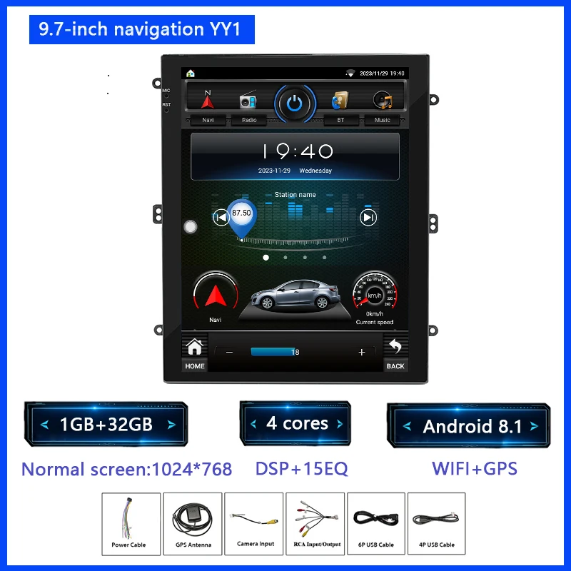 KNOWRO 9.7Inch Android 12 Carplay Auto 8 Core DSP Voor Nissan Autoradio Multimedia Video Player Navigaion 2Din