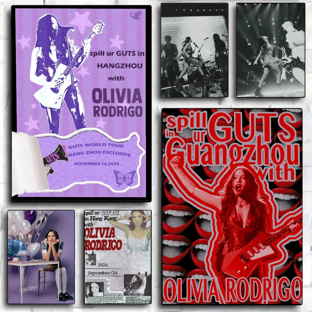 Olivia Rodrigo Self-adhesive Art Poster Whitepaper Prints Posters Artwork Home Decor