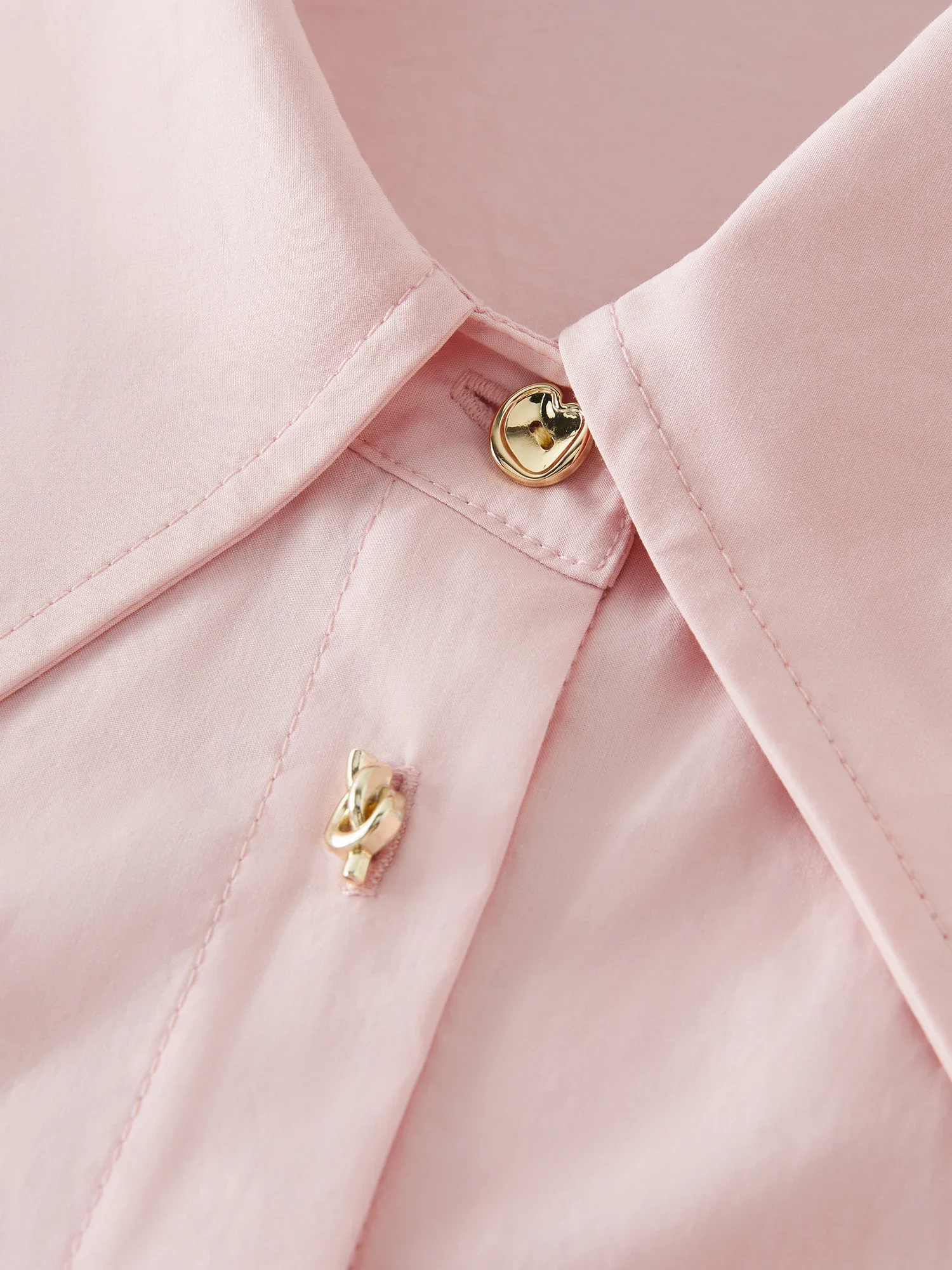 FSLE, blusa de primavera para mujer, camisa blanca Simple de manga larga, Tops 46,7% algodón, blusas informales de manga larga rosa para mujer 25FS11184