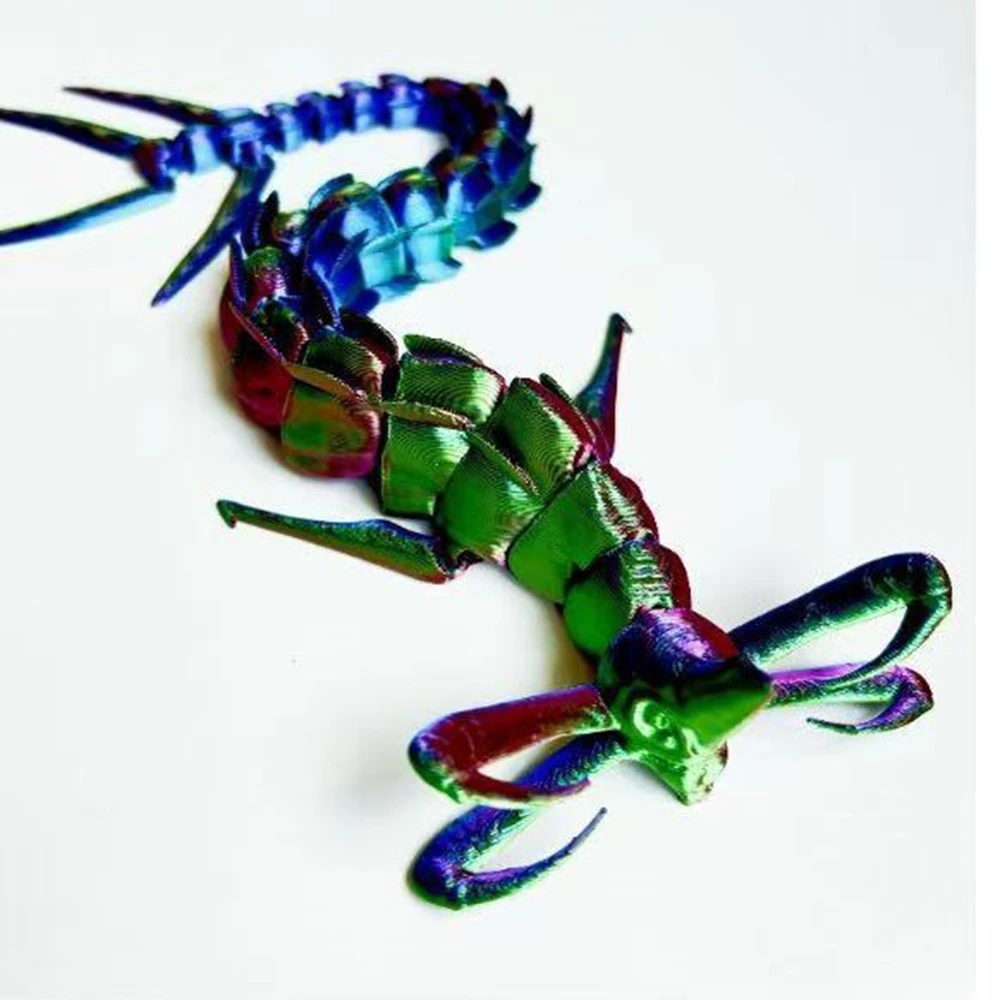 3D Printed Articulated Ghost Leviathan Figure Deep Sea Monster Model Movable Joints Sea Creature Collectible Desk Ornament