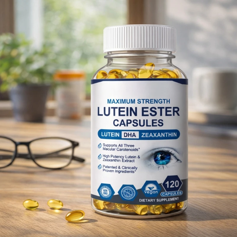 

Lutein Ester Capsules Supports Eye Health and Vision Protection Non-GMO Vegan Natural Ingredients Antioxidant Support 120Softgel