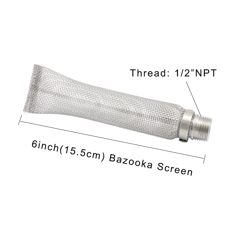 Stainless Steel Beer Filter Brewing Kettle Bazooka Screen Multifunction Mesh Strainer Wine 1/2" NPT Thread Tun Home Tools - view 5