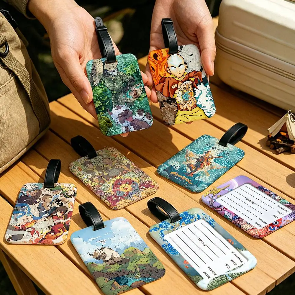 TV Avatar The Last Airbender Flexible PVC Anti lost Baggage Name Tag Information Card Holder For All Types Travel Bags