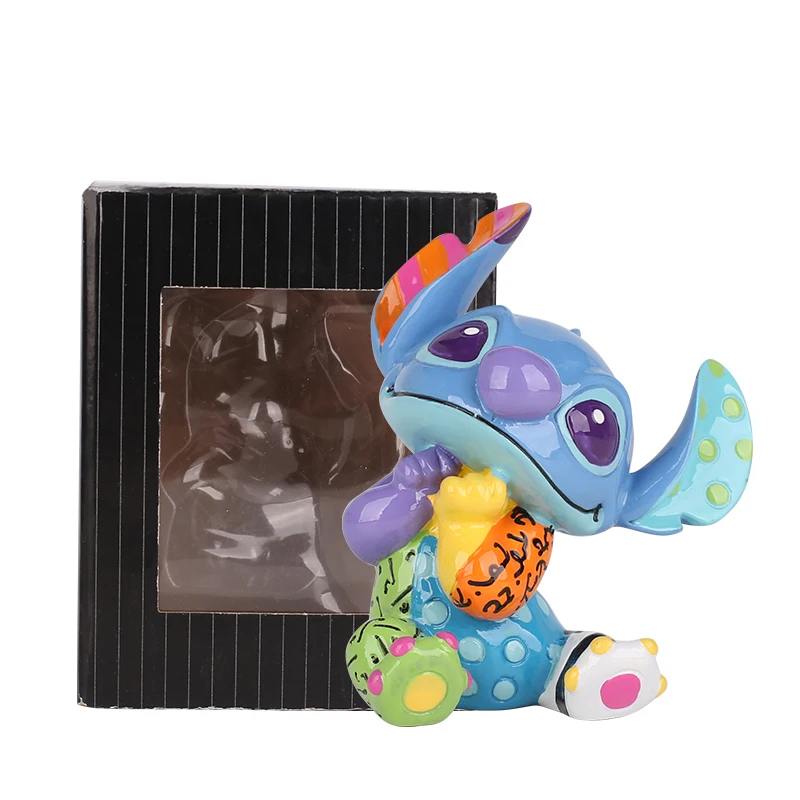 Mini figura Disney Stitch, premio ufficiale da ufficio da collezione, simpatico arredamento da tavolo per ragazzi, regalo, personaggio classico Disney