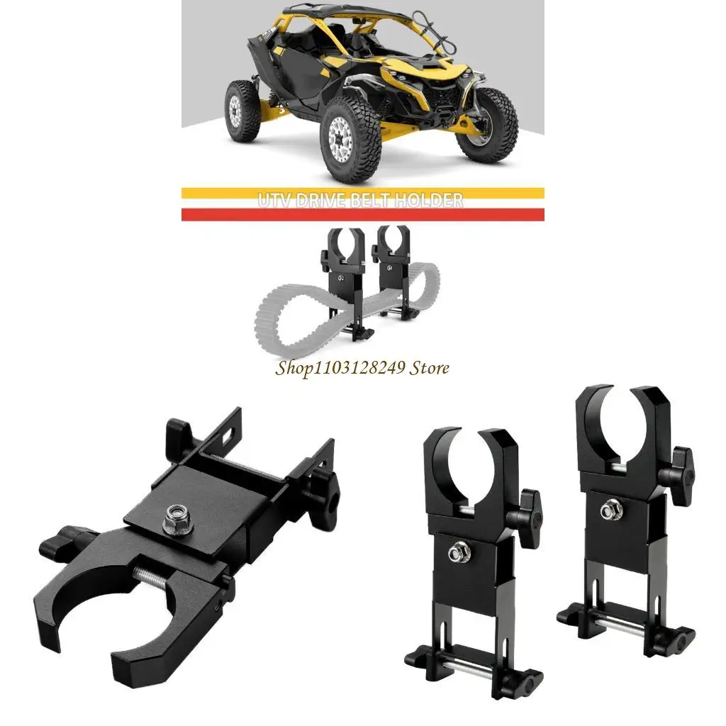Upgrades UTV Drive Belt Bracket Easy Install UTV Belt Holder Drive Belt Mount for 1.5 to 2 Inch Roll Bars for Vehicle