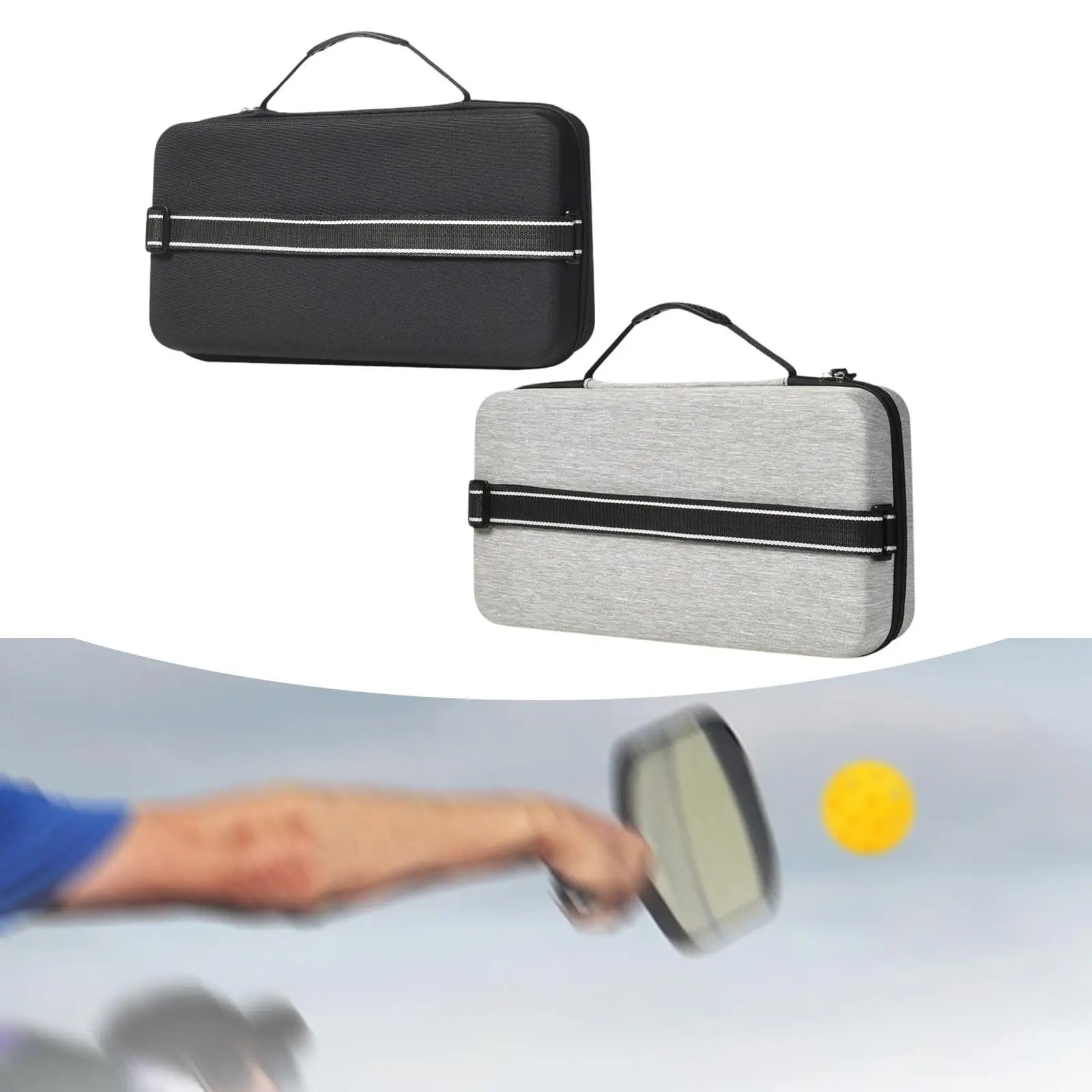 

Pickleball Paddle Case Portable EVA Racket Protective Organizer Waterproof Bag for Game Accessories