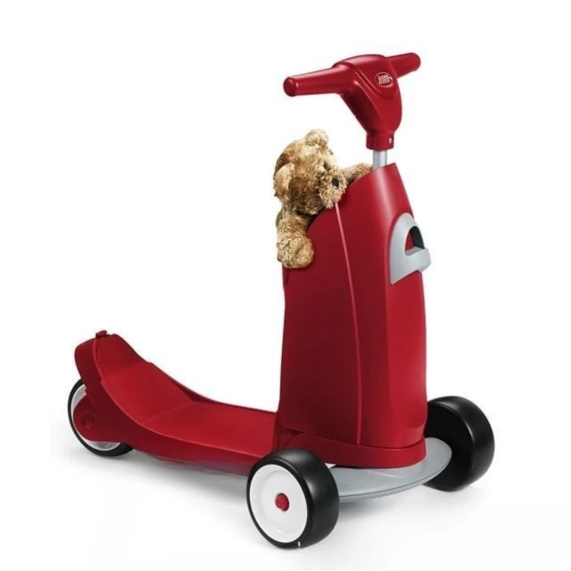 Children's scooter two-in-one three-wheel skate driving can seat people, baby toy car, baby yo-yo car