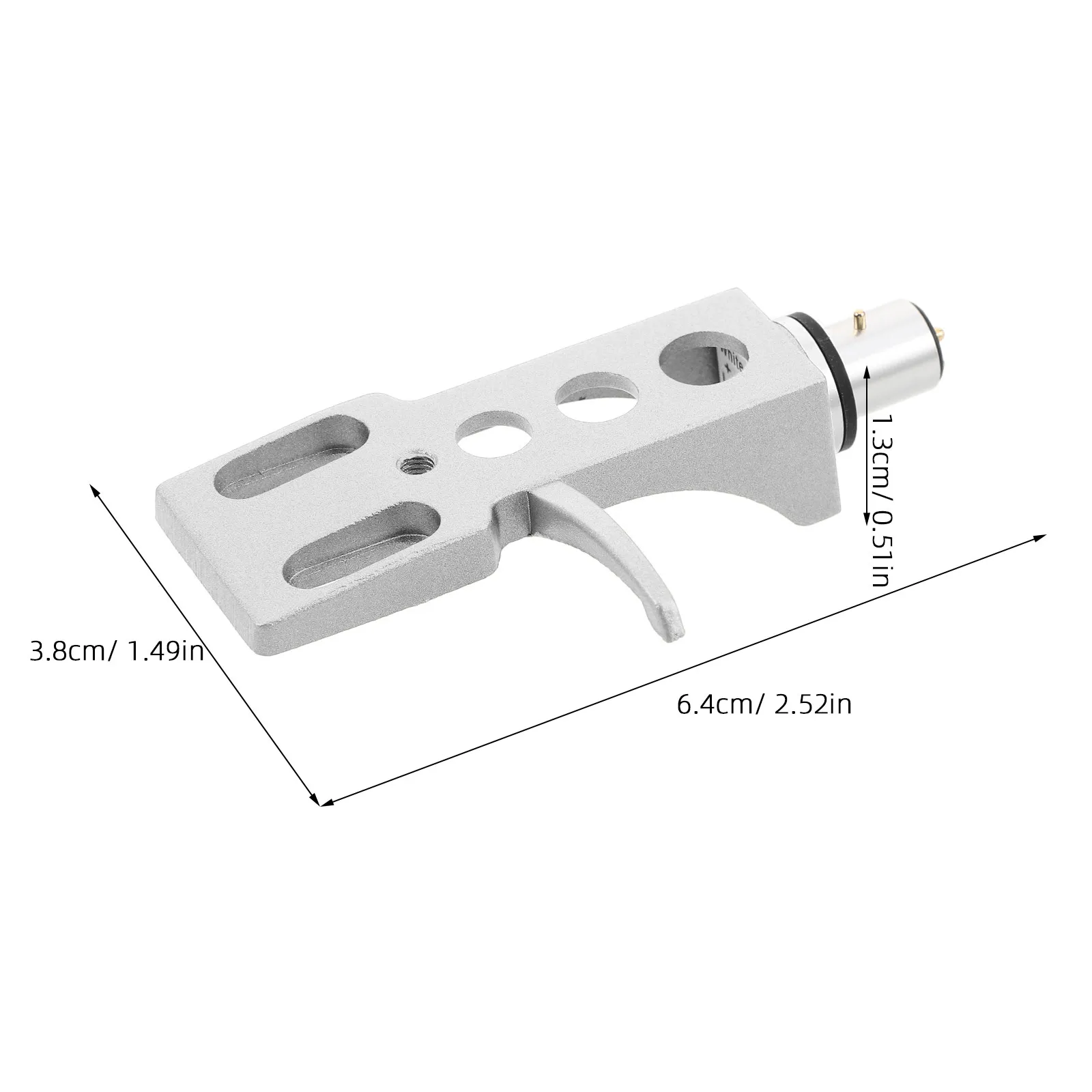 1Set Silver Aluminum Alloy Phono Headshell Replacement Cartridge Mount for Record Player Dj Turntable Accessory